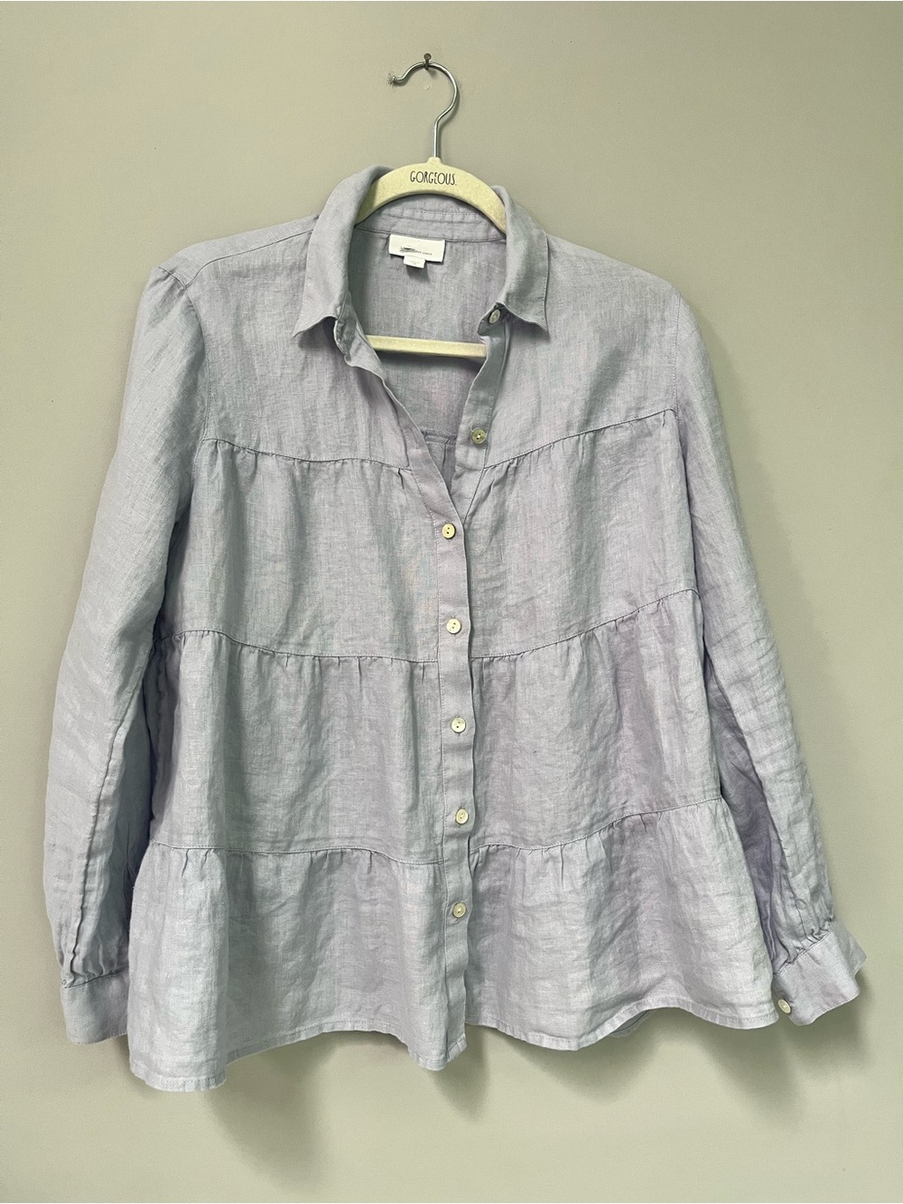 100% linen shell button-down